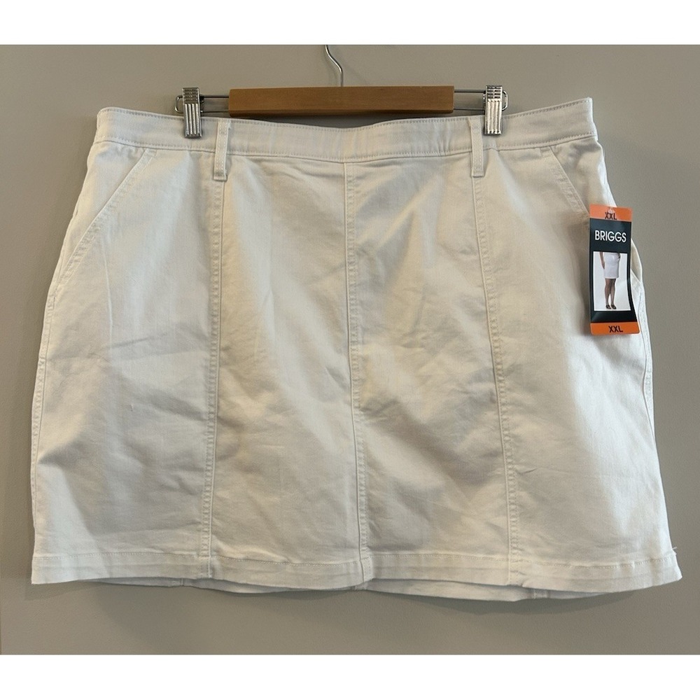 Briggs Women's White Denim Skort Size XXL  New with Tags J14